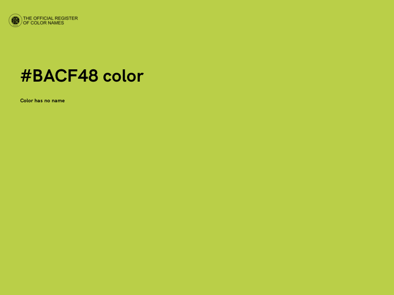 #BACF48 color image
