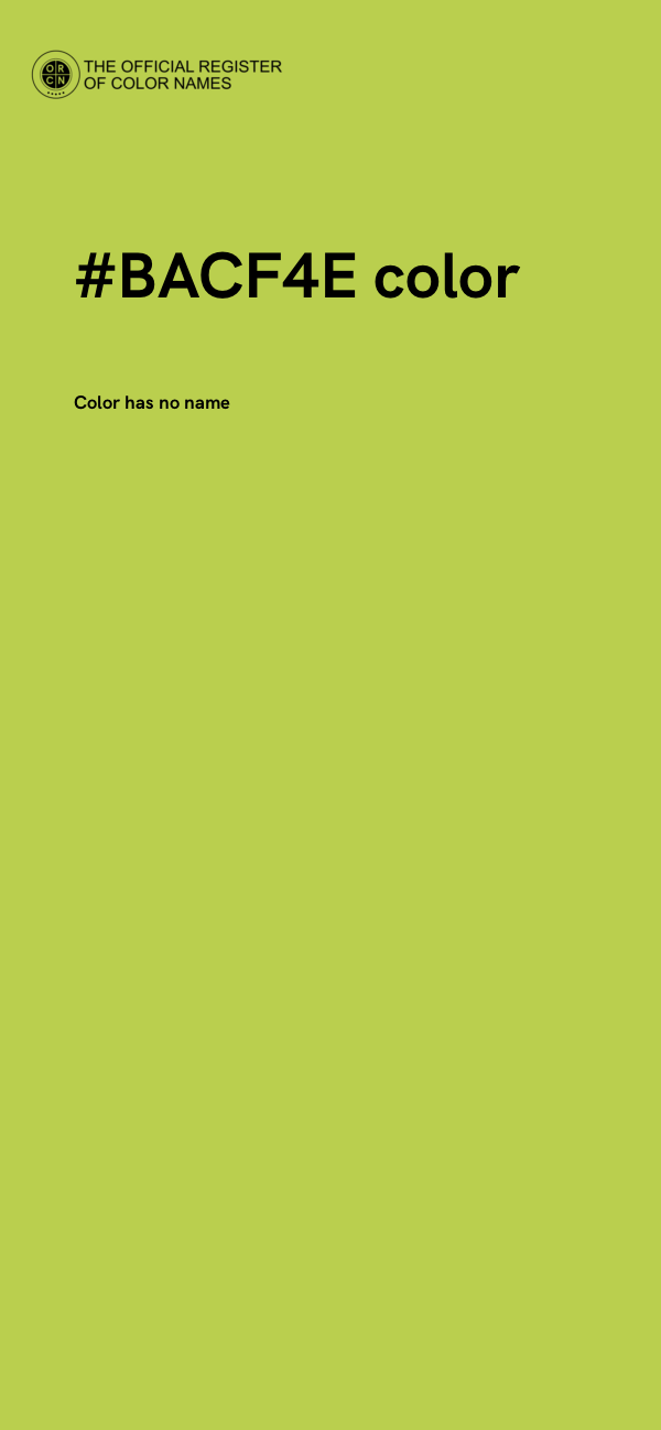 #BACF4E color image
