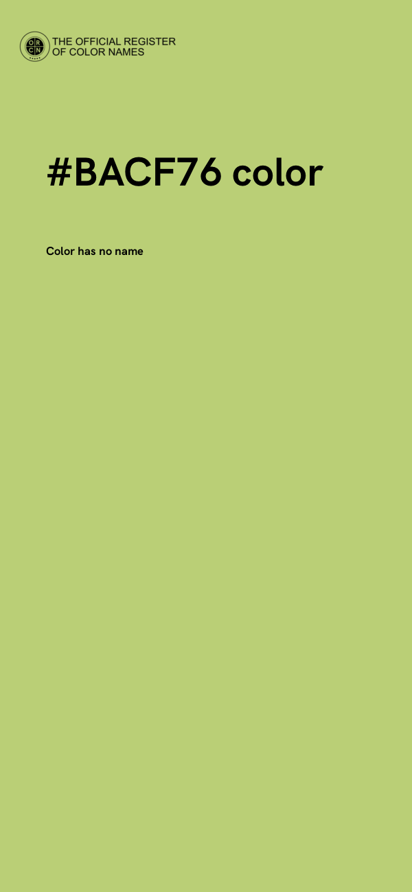 #BACF76 color image
