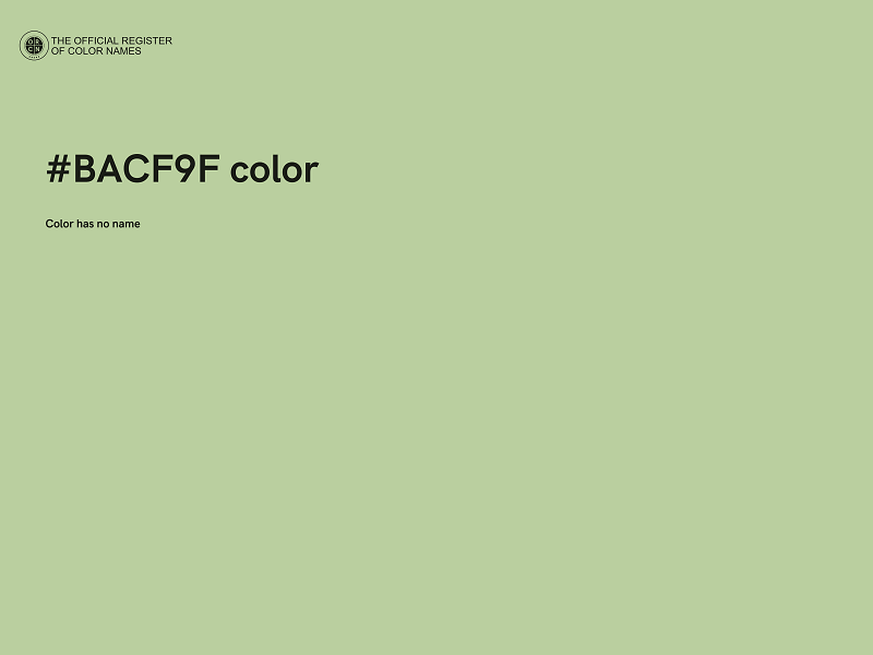 #BACF9F color image