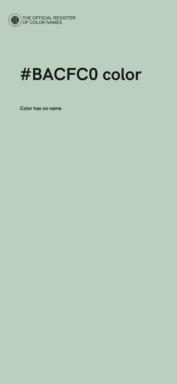 #BACFC0 color image