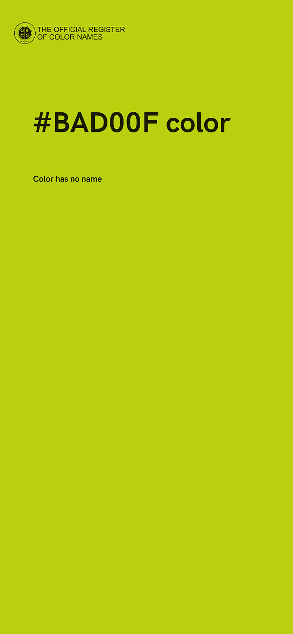 #BAD00F color image