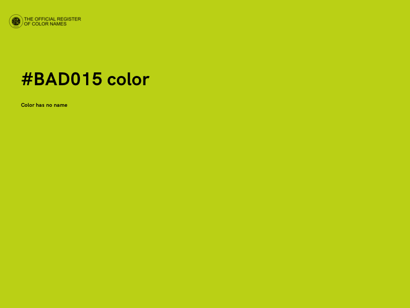 #BAD015 color image