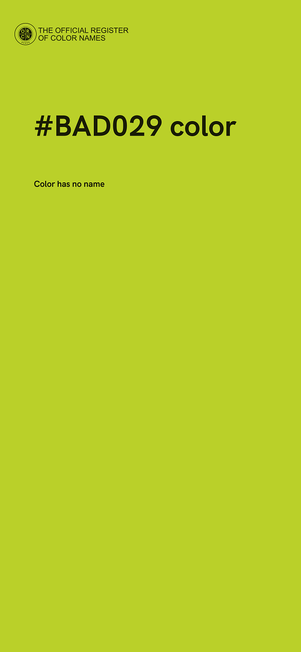 #BAD029 color image