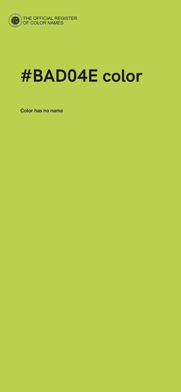#BAD04E color image