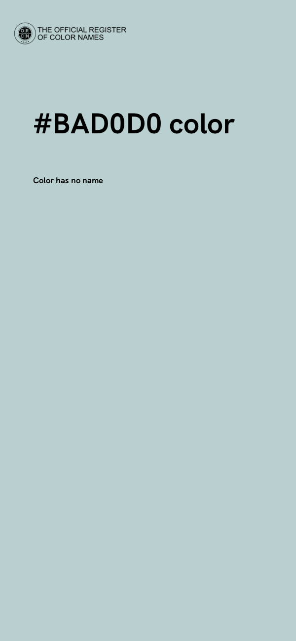 #BAD0D0 color image