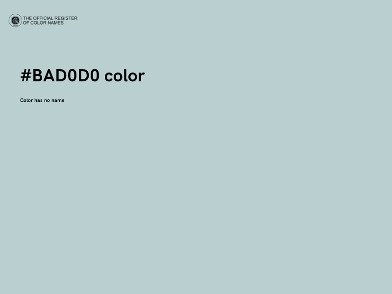 #BAD0D0 color image