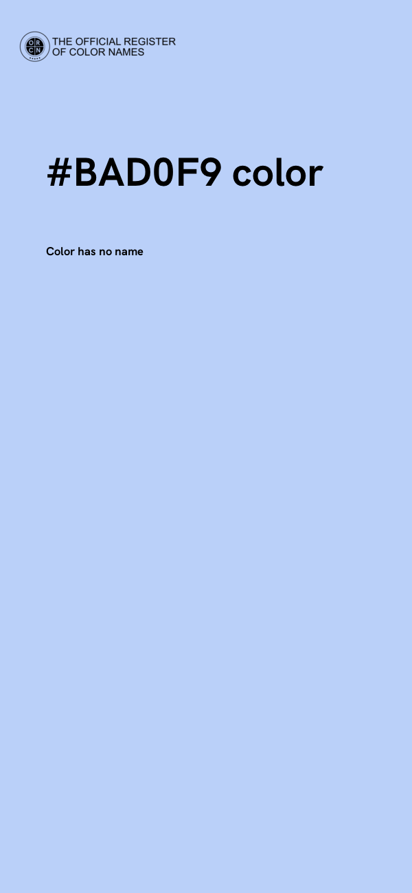 #BAD0F9 color image