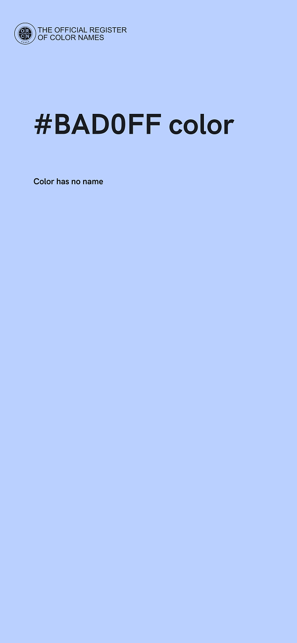 #BAD0FF color image
