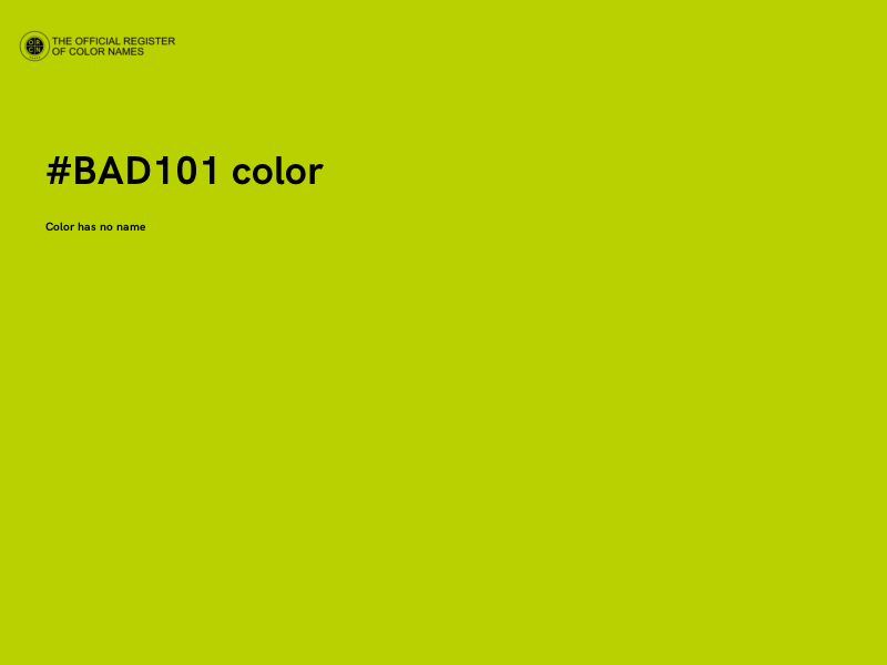 #BAD101 color image