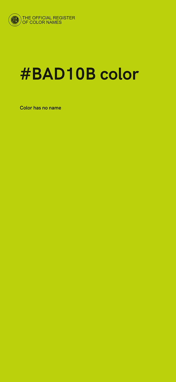 #BAD10B color image