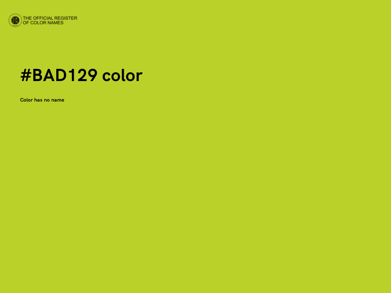 #BAD129 color image