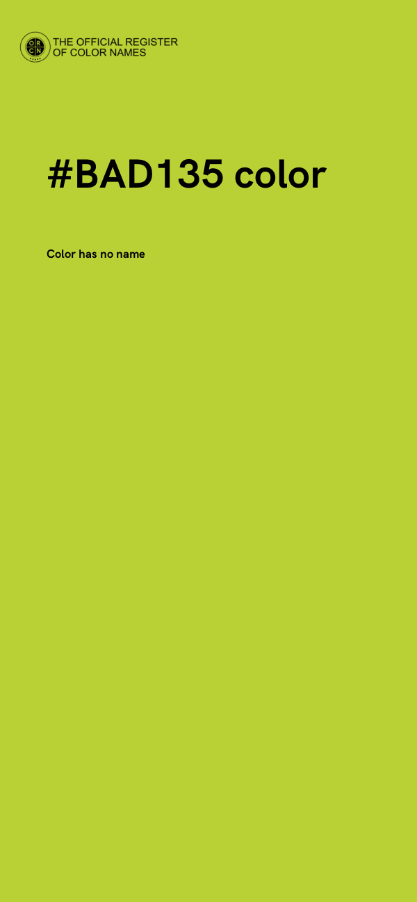 #BAD135 color image