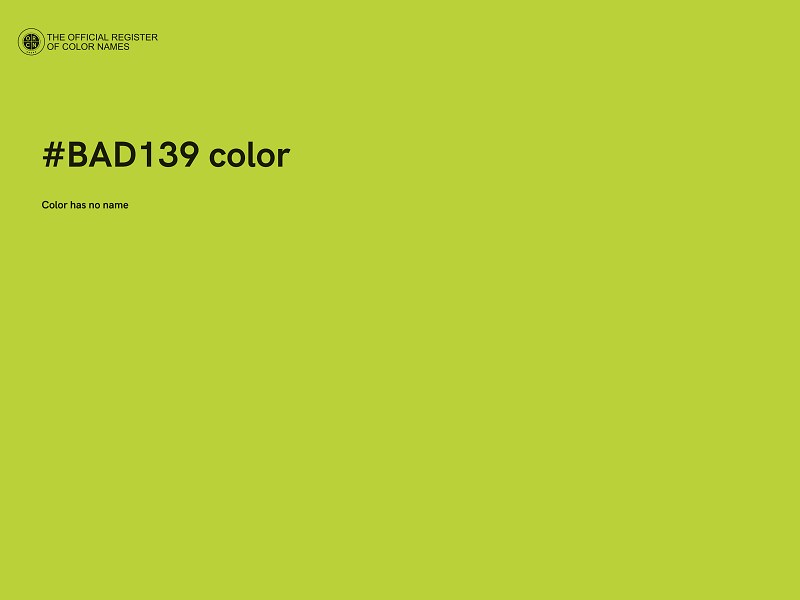 #BAD139 color image