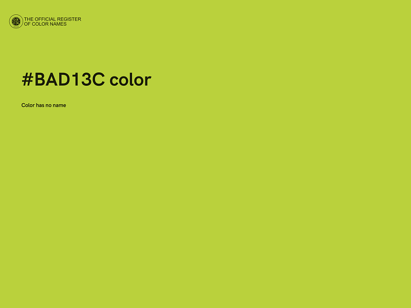 #BAD13C color image