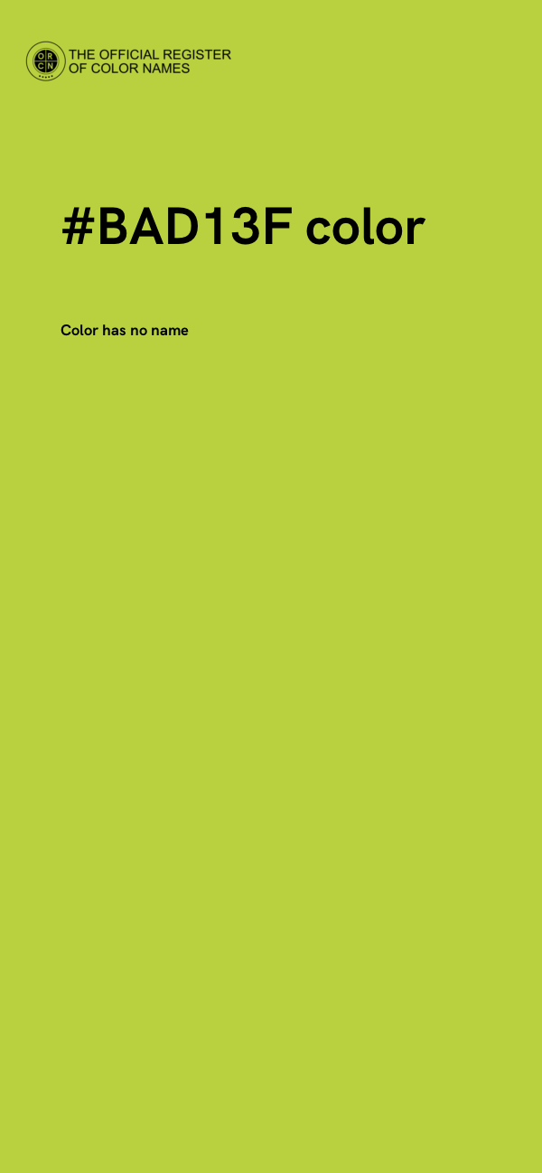#BAD13F color image
