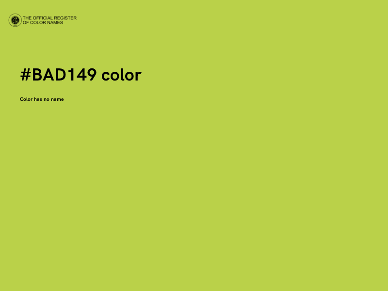 #BAD149 color image