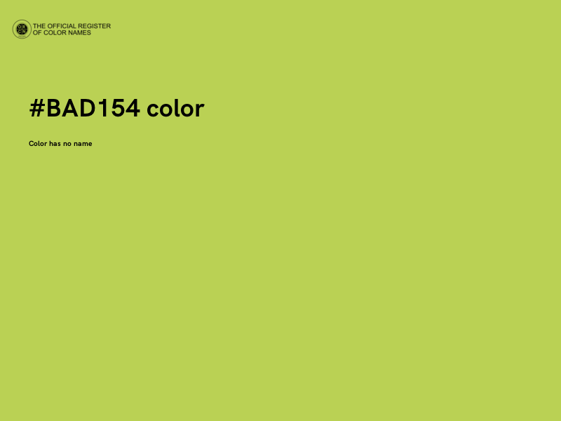 #BAD154 color image
