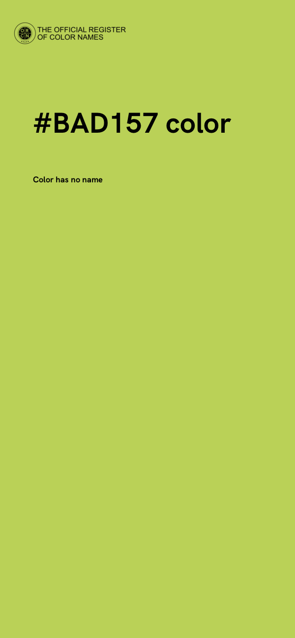 #BAD157 color image