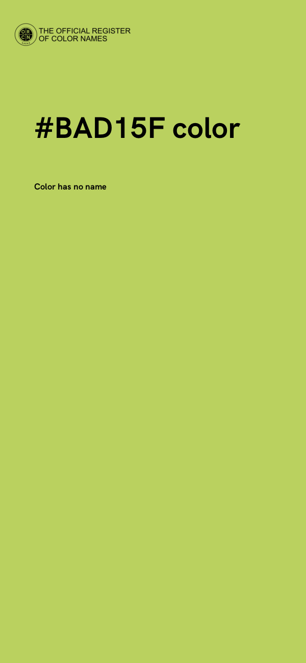 #BAD15F color image