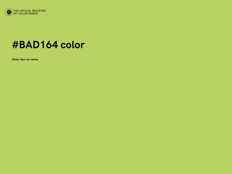 #BAD164 color image
