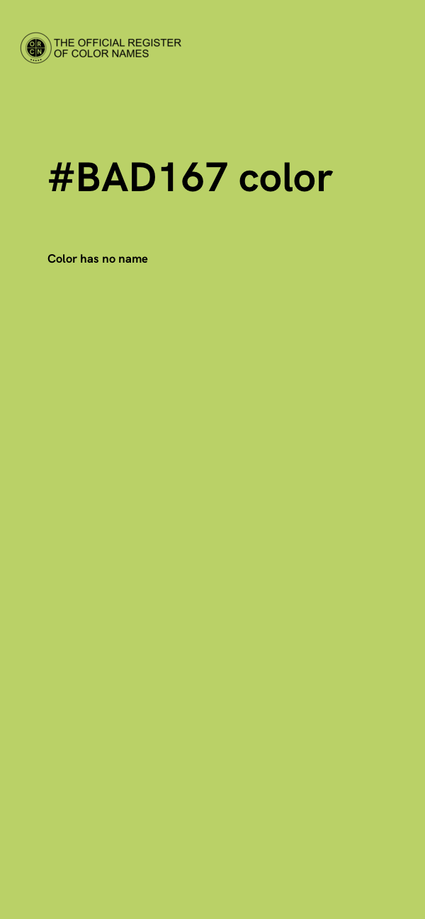#BAD167 color image