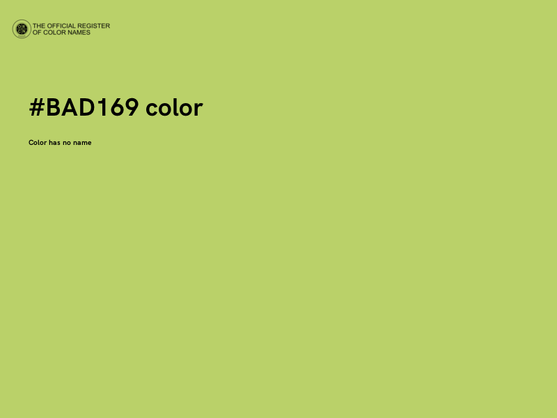#BAD169 color image