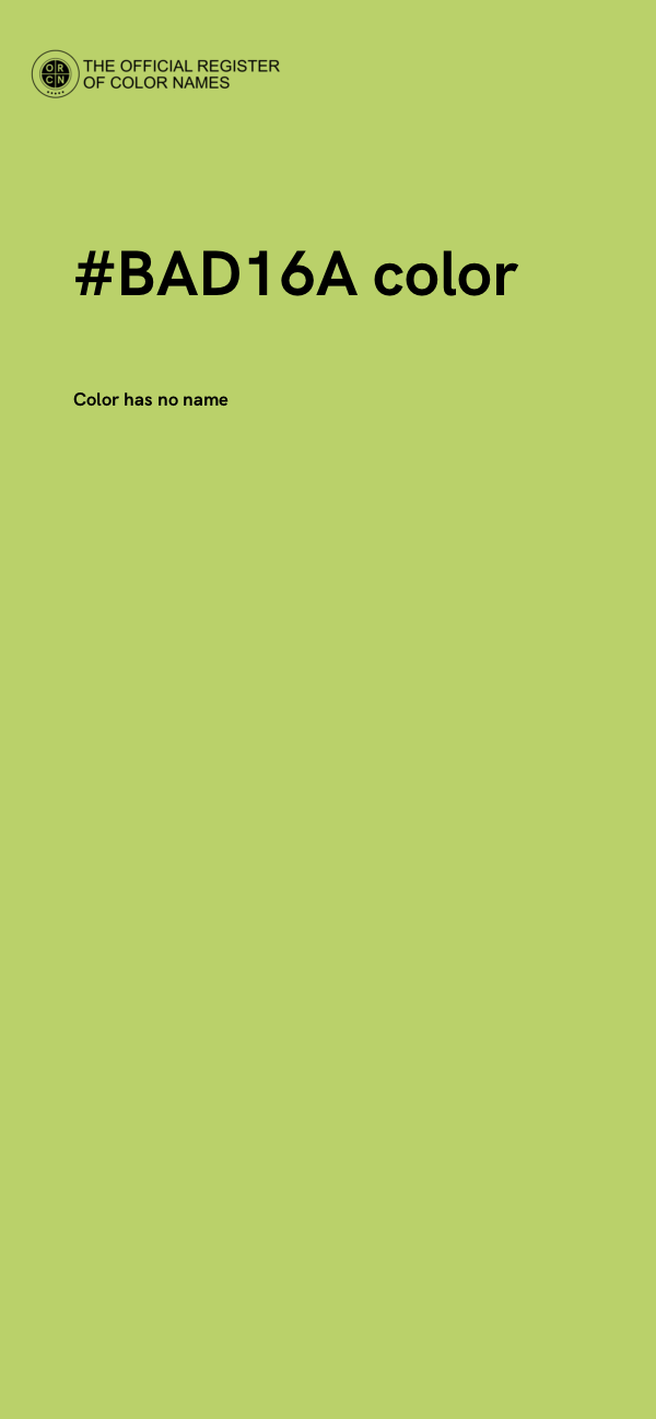 #BAD16A color image