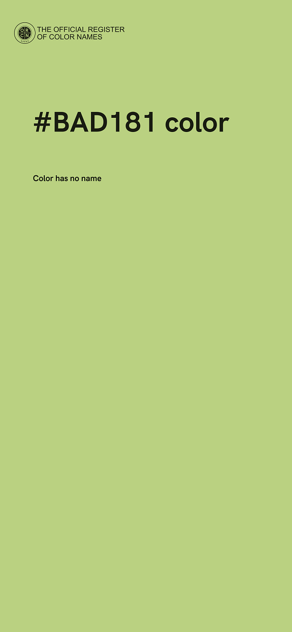 #BAD181 color image