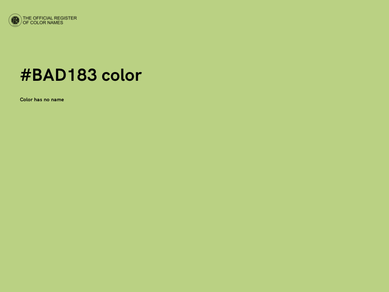 #BAD183 color image