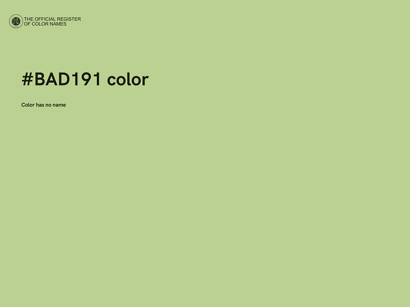 #BAD191 color image
