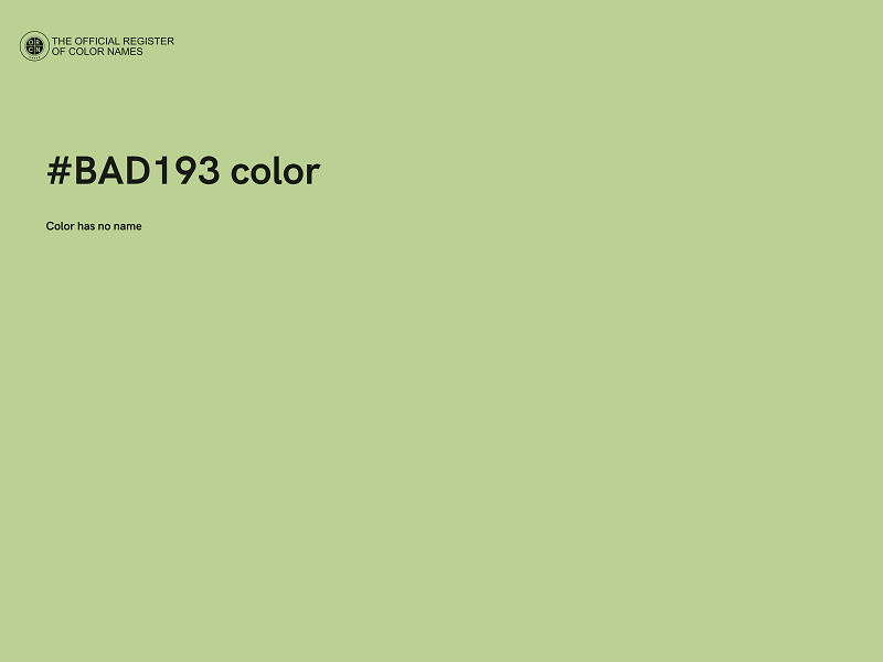 #BAD193 color image