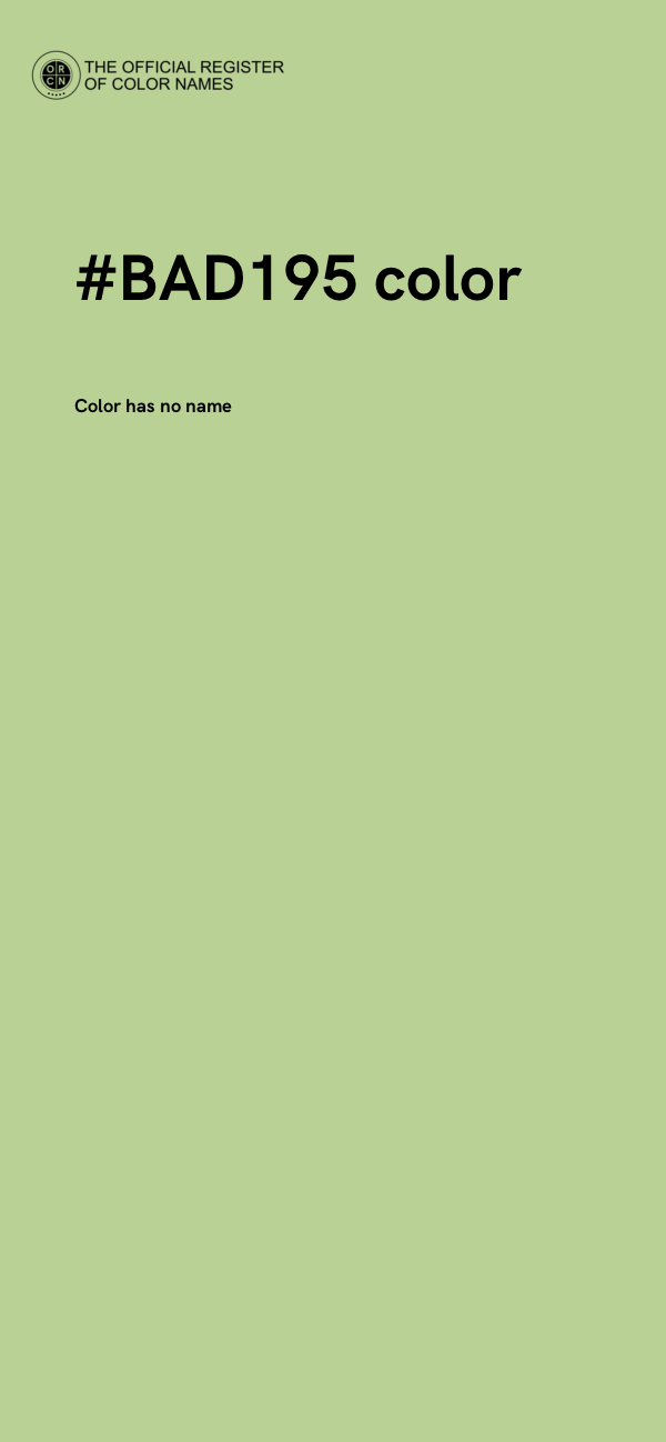 #BAD195 color image