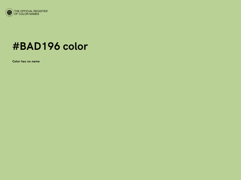 #BAD196 color image