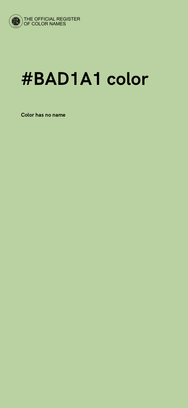 #BAD1A1 color image