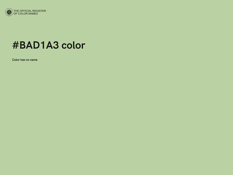 #BAD1A3 color image