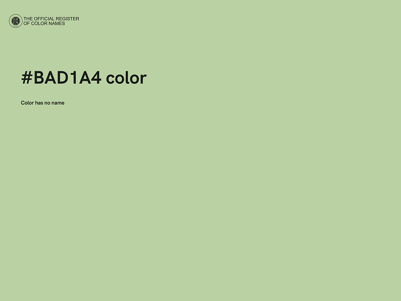 #BAD1A4 color image