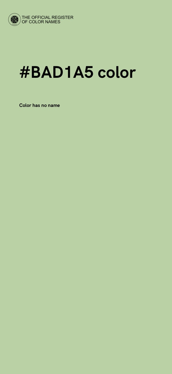 #BAD1A5 color image