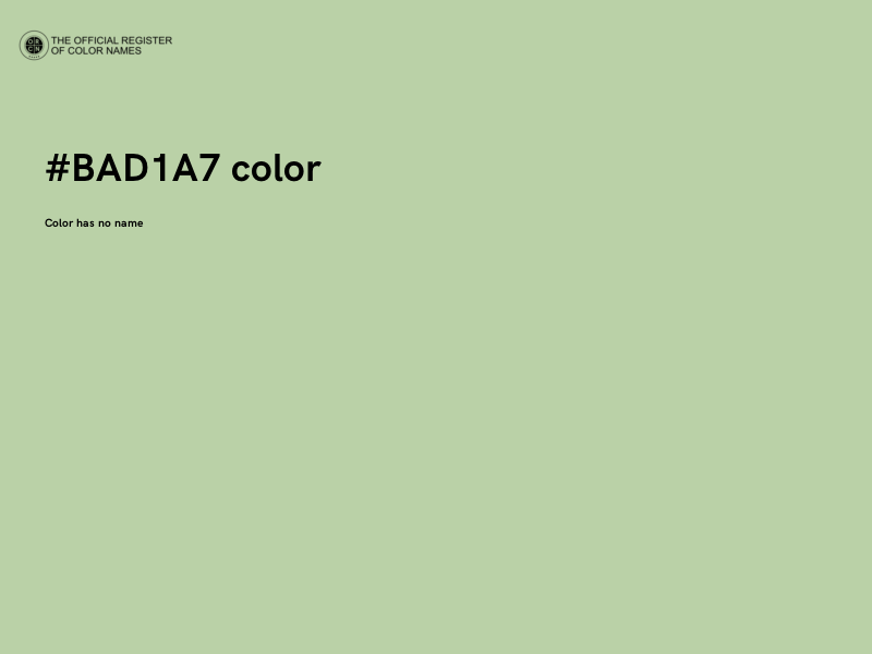 #BAD1A7 color image