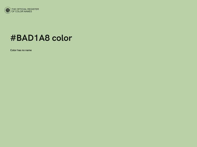 #BAD1A8 color image