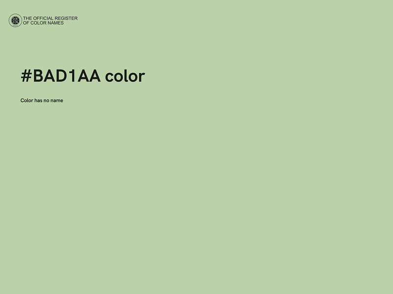 #BAD1AA color image