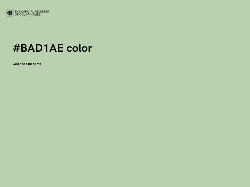 #BAD1AE color image