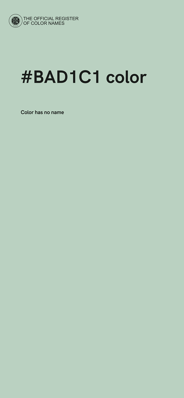 #BAD1C1 color image