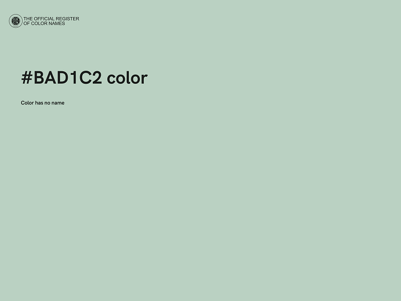 #BAD1C2 color image