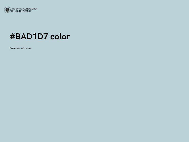 #BAD1D7 color image