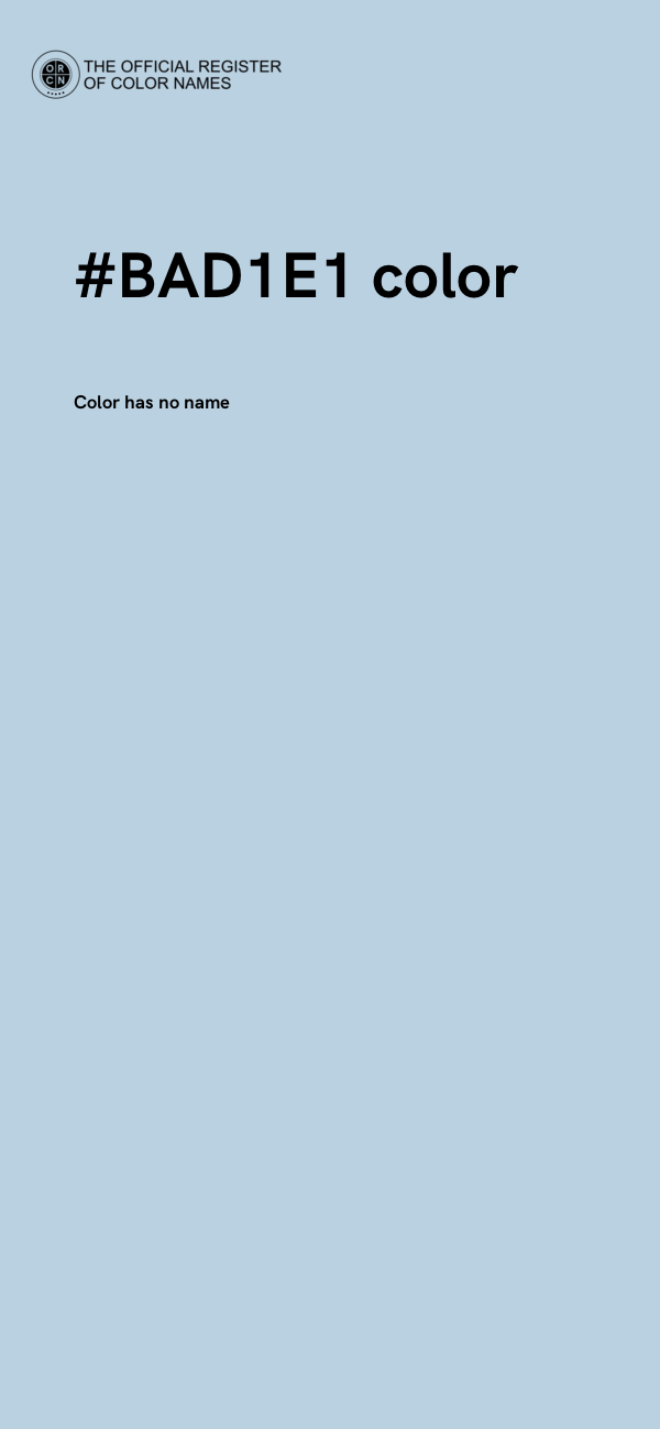 #BAD1E1 color image