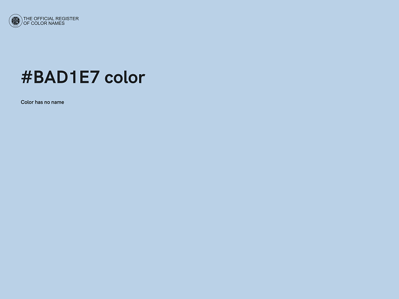 #BAD1E7 color image