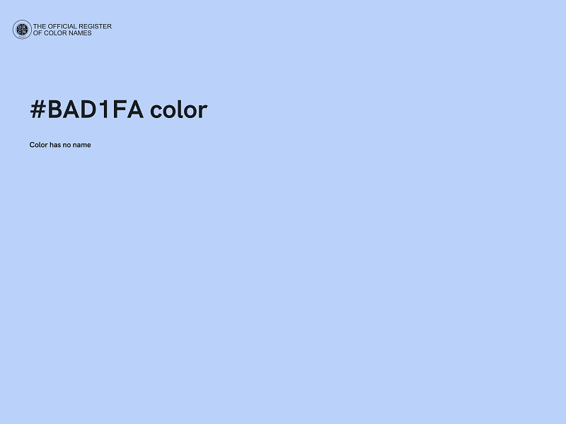 #BAD1FA color image