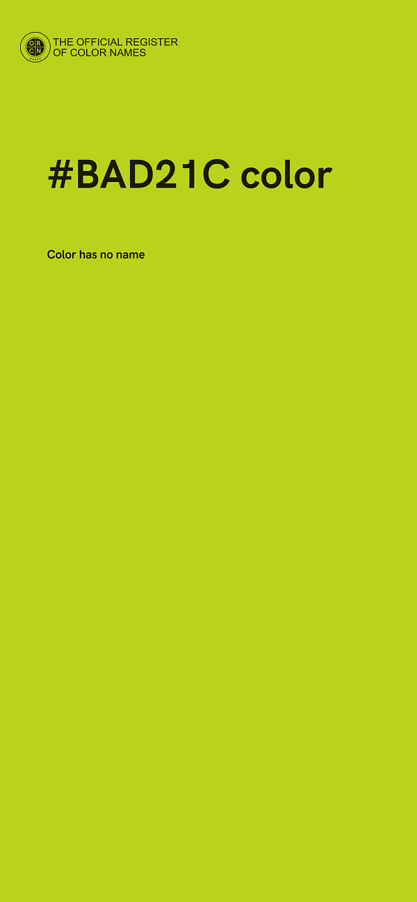 #BAD21C color image