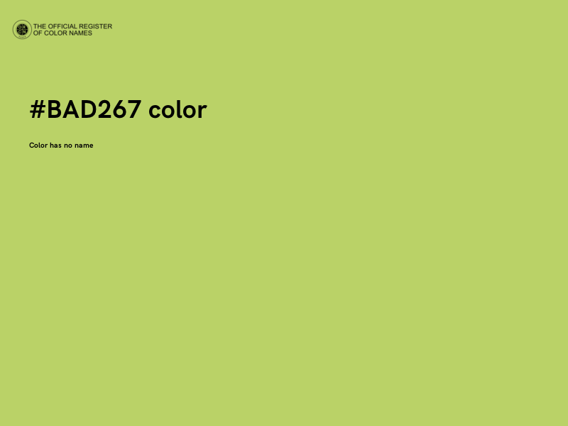 #BAD267 color image